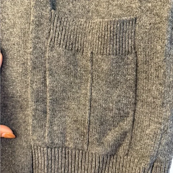 New House of CB Alaia Wrap Cardigan in color Grey Melange. - Picture 10 of 10